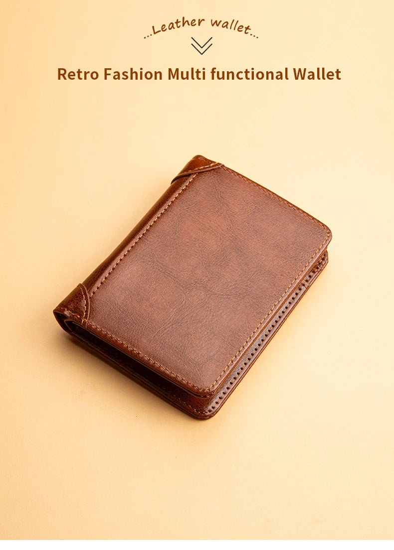Classic Style Wallet PU Men's Wallet Short Men's Wallet Wallet Men's Fashion High Quality