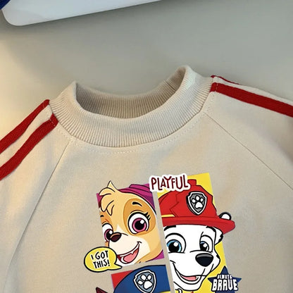 2026 Spring New Style PAW Patrol Printed Children's Casual Clothing Sets Kids O Neck Hoodies and Long Pant Two Piece Tracksuit