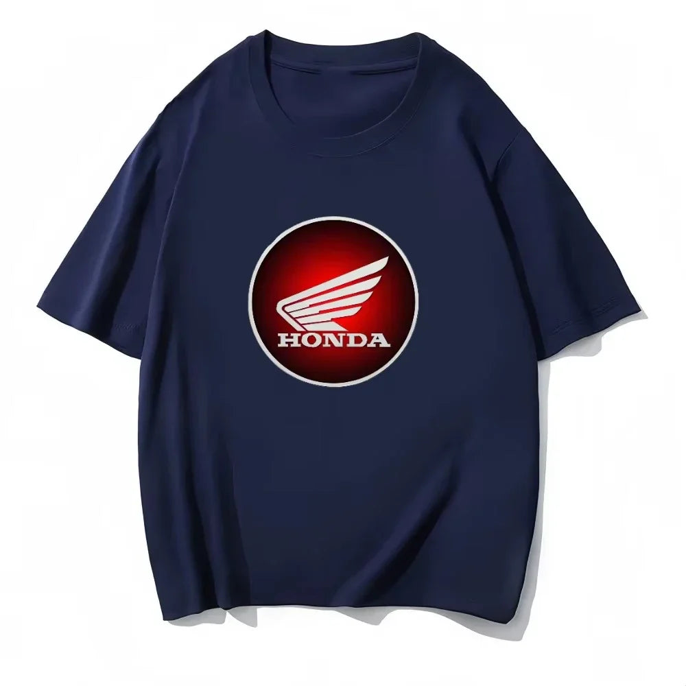 NC750X 2022-2024 - High-quality Round-neck Cotton T-shirt for Both Men and Women A Stylish and Casual Motorcycle Rider Top
