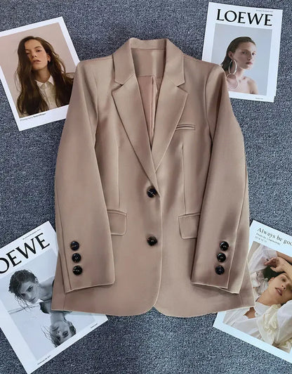 New Spring Suit 2025 Suit Jacket for Women with Small Temperament and High-end Feel Loose Casual Chic Elegant Fashion Coat Top
