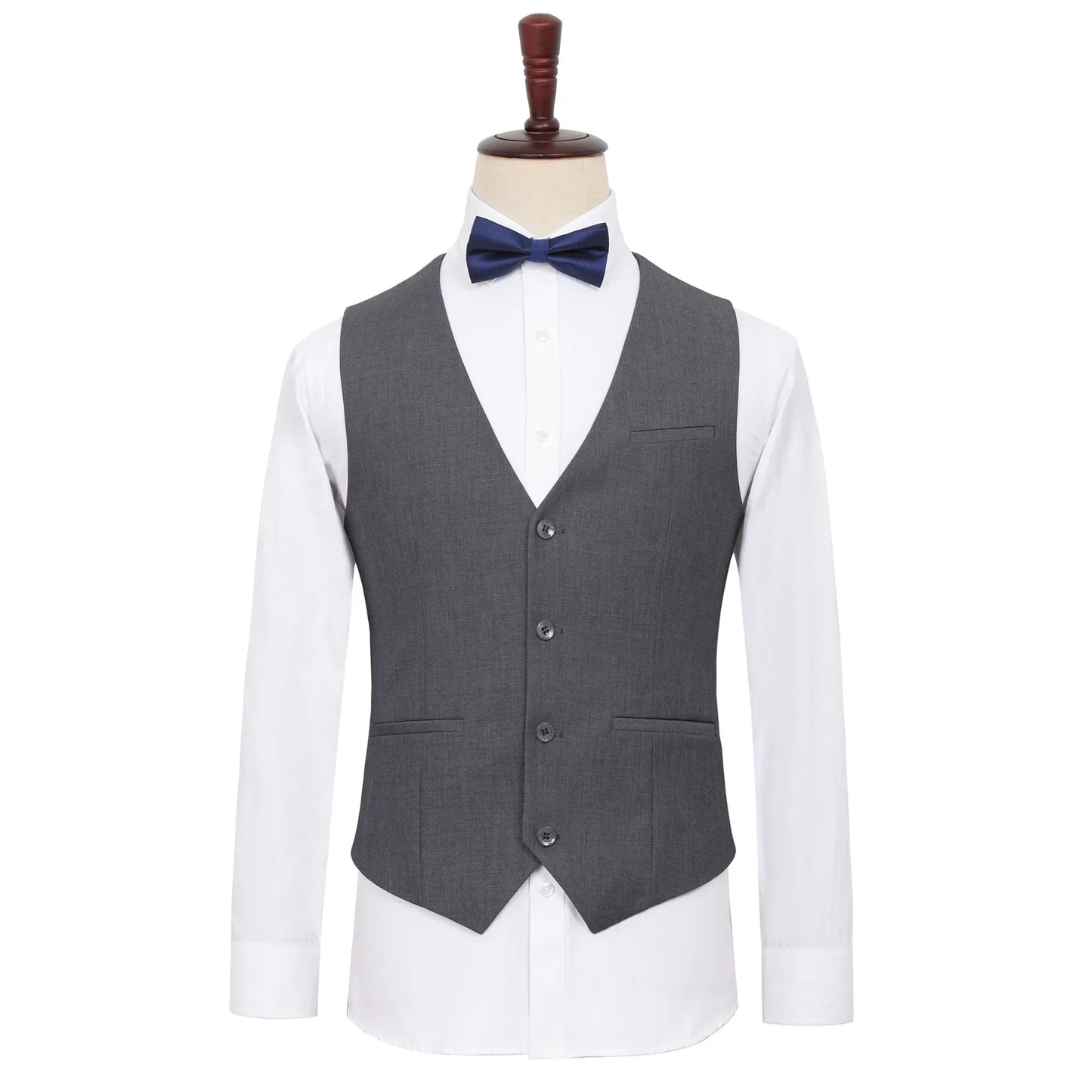 New Plus Size Black Suit Vest Men Solid Color Single Breasted Waistcoat For Host Groom Groomsmen Grey Black Navy Waist Coat 9XL