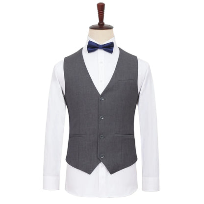 New Plus Size Black Suit Vest Men Solid Color Single Breasted Waistcoat For Host Groom Groomsmen Grey Black Navy Waist Coat 9XL