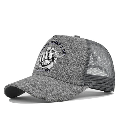 New Fashion Spring Summer Printed Mesh Breathable Baseball Cap Gorras Personality LOGO for Men WomenCouples Visor Hat Casquette