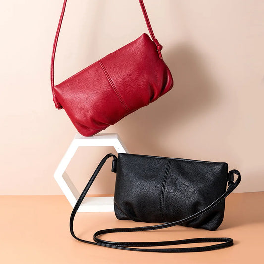 Genuine Leather Yunduo  Shoulder Clutch Bag Women Cowhide Luxury Crossbody Designer Tote Handbag Girl Lipstick Key Phone Pouch