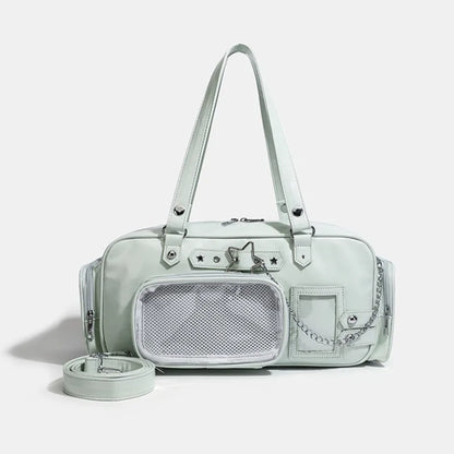 Star Chain Y2k Harajuku Shoulder Itabag Blue Lolita Girl Pain Bags Transparent Japanese Crossbody Bag New Concert Korean Handbag
