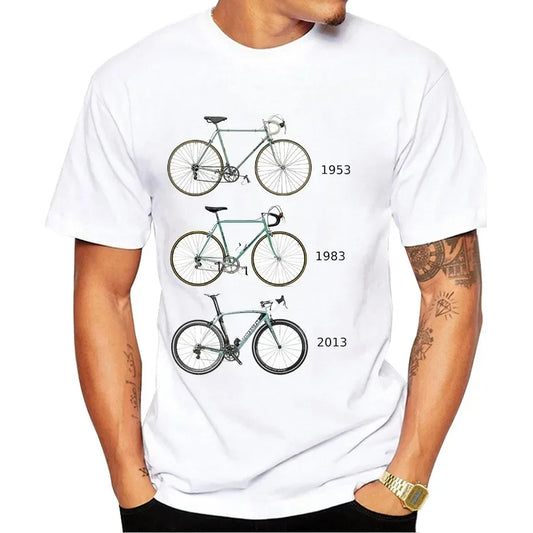 Vintage Sports Bike Printed Men's T-shirt Harajuku Streetwear Graphic T Shirts Oversized Tops One Piece Vintage Tee