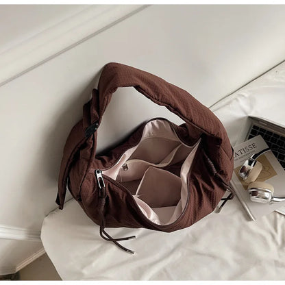 New Comfortable and Versatile Texture Hobo Bags Women Crossbody Bags Large Capacity Lightweight Casual Storage Bags Fashionable