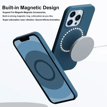 رسمي 1:1 لجراب MagSafe الجلدي من Apple لهاتف ايفون 16 15 14 13 17 برو ماكس جراب مغناطيسي أصلي للشحن اللاسلكي