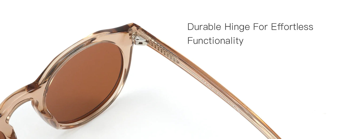 Vintage Round Polarized Sunglasses for Men Women UV400 Protection Sun Glasses