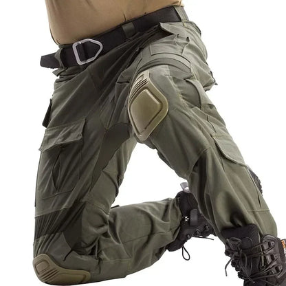 G3 Combat Pants +Pads Elastic Sport Pant Tactical Gear CP Climbing Camo Outdoor Tactic Pants Airsoft Cargo Casual Work Trouser
