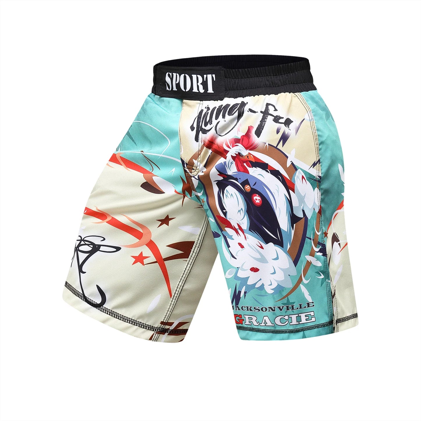 Training Fight Shorts Men's Boxing MMA Combat BJJ Grappling Fitness Muay Thai Kickboxing No Gi Shorts With Sublimation Printed
