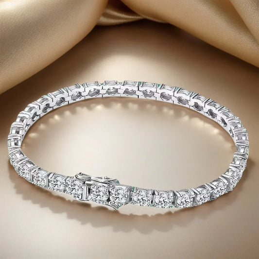 Bracelet de tennis en argent sterling 925 et moissanite D VVS1 avec certificat GRA, bijou exquis et luxueux