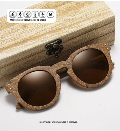 Brand coconut fiber sunglasses Eco-friendly  new wood,made  polarized UV400 protection natural degradation glasses 8242