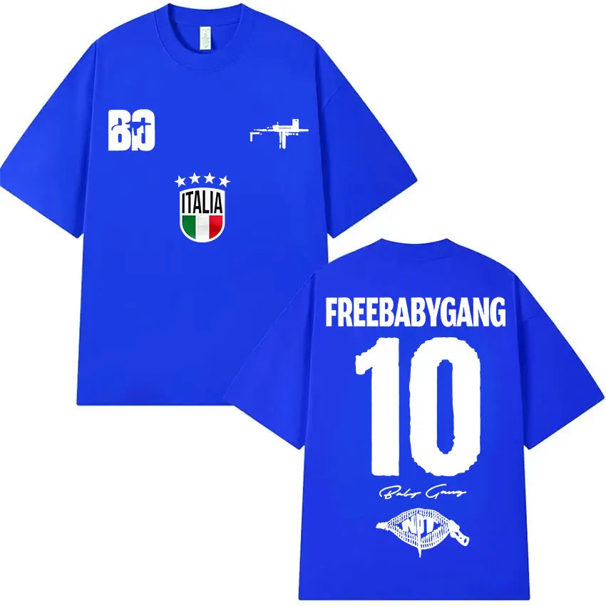 Rappeur Baby Gang Tour 2025 Album Merch T-shirts Men Women Clothing Hip Hop Oversized T Shirt Summer Casual Short Sleeve T-shirt