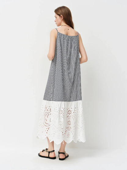 2026 Summer Women's Linen Blend Spaghetti Strap Maxi Dress - Elegant Beach Cover Up for Resort and Vacation Outfits