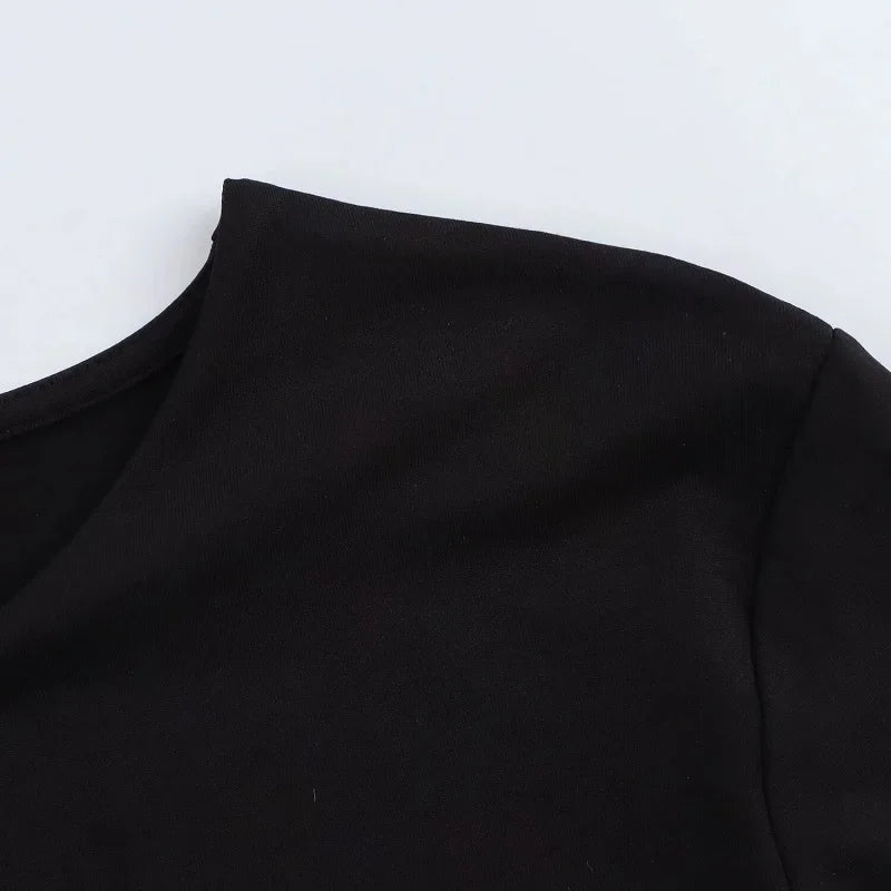 Black Bustier Bodys for Women Sexy Extreme Bodysuit Women Long Sleeve Bodysuits Woman One Pieces Summer Tops Woman 2025
