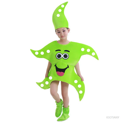 Children's Adorable Marine Animal Costumes Ocean-themed Party Outfits Starfish And Lobster Costumes Stage Performance Attire