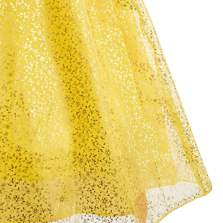 2026 Kid Elsa Anna Costume Girl Birthday Floral Dress Children Snow Queen Performance Fantasy Princess Evening Halloween Costume