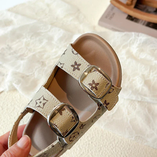 2026 Children Casual Beach Shoes for Girls Boys Summer New Fashion Star Style Soft Sole Anti-slippery Versatile Roman Sandals