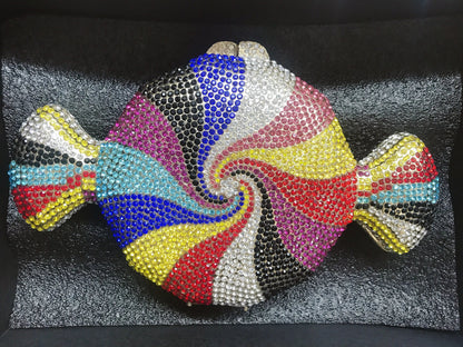 Daiwei Factory Wholesale Food Styling Metal Diamond Purse Luxury Crystal Bags Women's Rhinestone Evening Bags Handbag in Stock