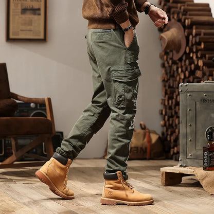 New Men Fashion Military Cargo Army Pants Slim Regualr Straight Fit Cotton Multi Color Camouflage Green Yellow Trousers BL7606