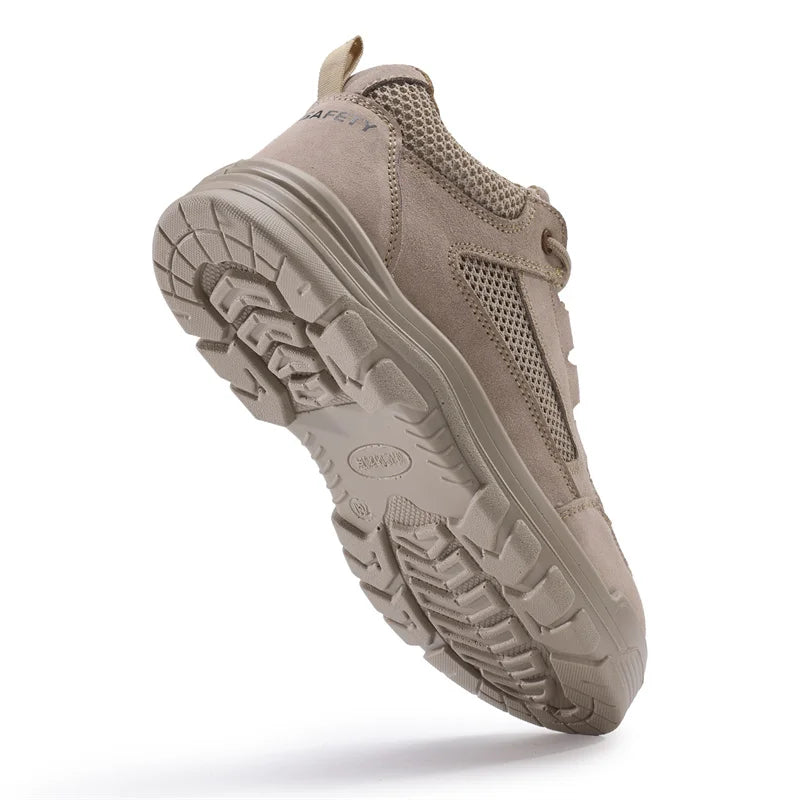 Fashion 2025 Plastic Toe Summer Breathable Labor Shoes Composite Toe Cap Indestructible Work Safety Boots Sneakers Male Footwear