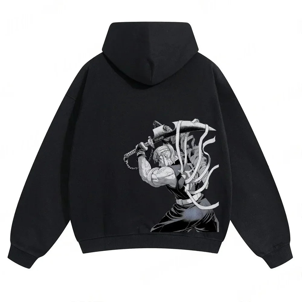 Demon Slayer: Kimetsu no Yaiba Men Hoodie Sweatshirt Tengen Uzui Anime Spring Autumn Boy Long-sleeved Parent-child Outfit