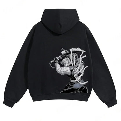 Demon Slayer: Kimetsu no Yaiba Men Hoodie Sweatshirt Tengen Uzui Anime Spring Autumn Boy Long-sleeved Parent-child Outfit