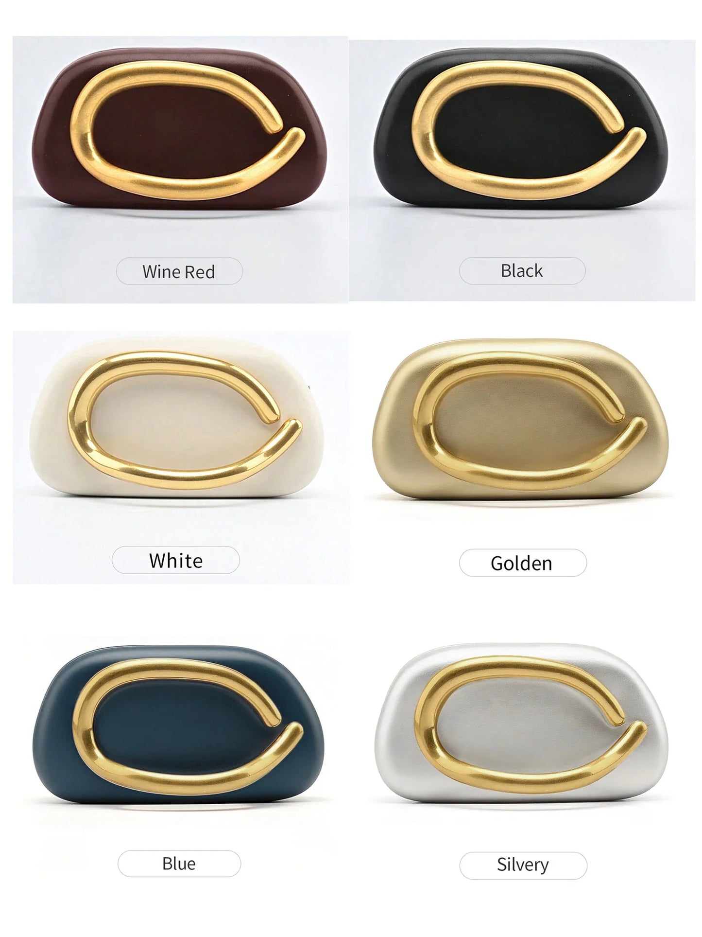 Metal Closure Clutch Evening Bags For Women Luxury Designer Handbag MINI wallet Vintage Elegant Oval Box Chain Strap Shoulder