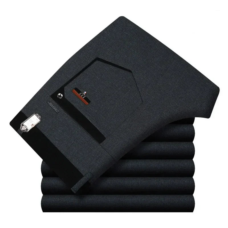 Men's Suit Pants High Quality Summer Men Dress Pants Straight Business Mens Formal Pants Big Size Classical Trousers