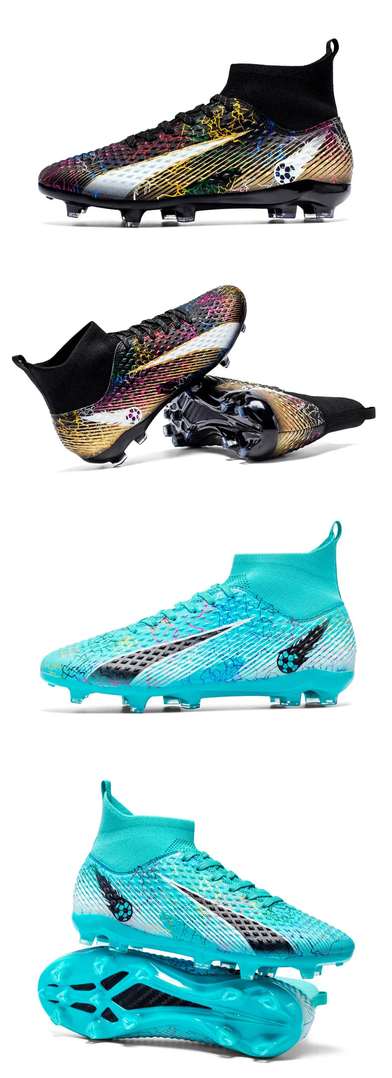 Men Soccer Shoes Kids Football Boots Women Professional Soccer Cleats Antiskid Chaussure TF/FG Outdoor Athletic Football Shoes