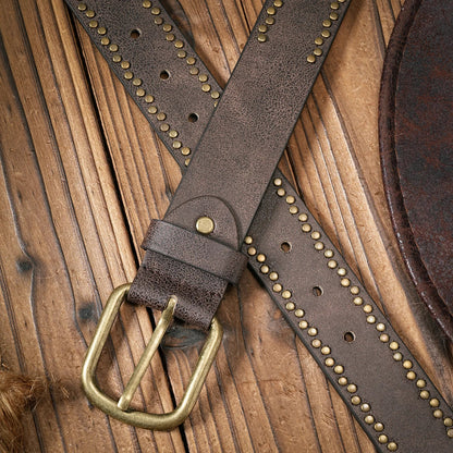 Vintage and fashion collision! PU leather alloy buckle waistband, for both men and women, to create a personalized western style