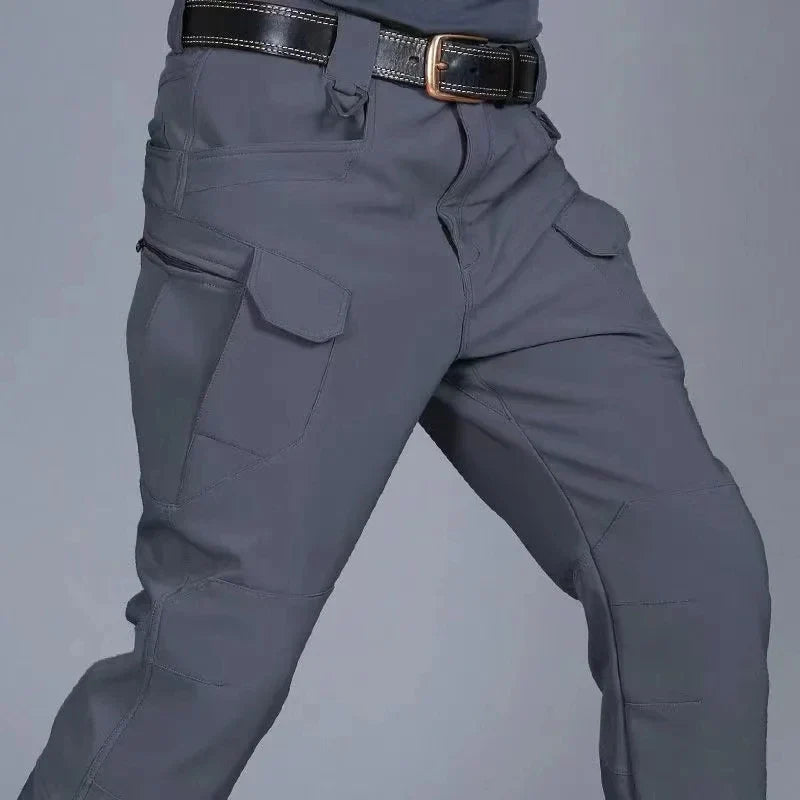 2024 Men's Autumn Tactical Cargo Pants Outdoor Work Pants Multi-pocket Casual Trousers Waterproof Quick Dry Elastic Pants Male