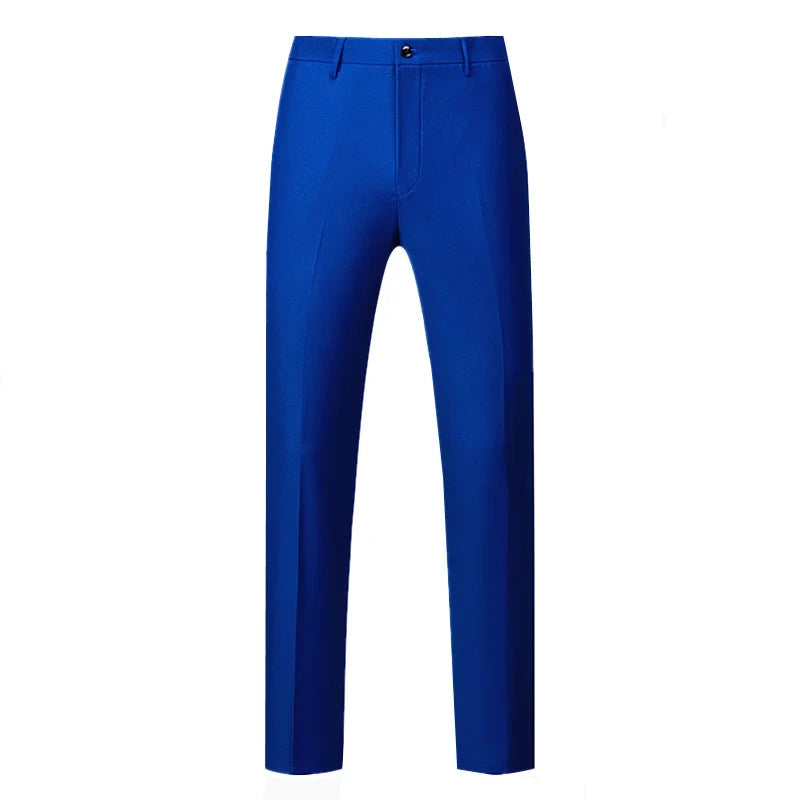 2026 New Men's Middle Waist Pants, 25 Color Choice, Elegant Office Men Trouser, Modest Green Pink Yellow Asian Size M-6XL