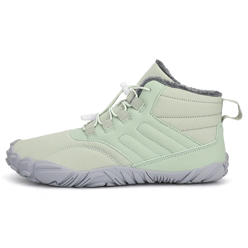 Winter Warm Running Barefoot Shoes Women Men Rubber Camping Sneakers Waterproof Non-Slip Breathable for Outdoor Walking