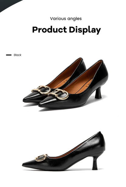 Women's Shoes Pointed Toe High Heels Patent Leather Dress Heels Boat Shoes Wedding Shoes Large Size 34-40