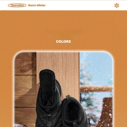 Men Winter Boots High-Top Thermal Ankle Support  Fleece Lined Ice Grip Abrasion-Resistant Sneakers Male 672542215A