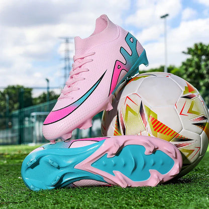 New Men Soccer Shoes Futsal Grass Cleats High-top Football Boots Non-Slip Sneakers High-quality Match Indoor Hot-selling Outdoor