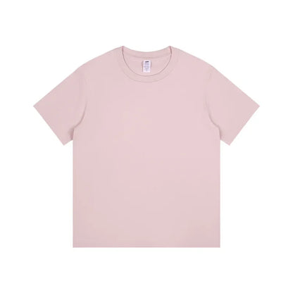 8.1Oz 230gsm Men's Pure Cotton T Shirts 2025 Summer New Oversizes Solid Color T-Shirts for Men and Women Customizable