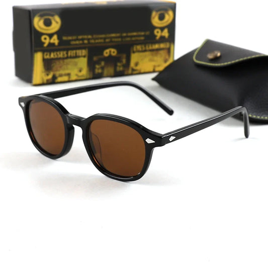 Johnny Depp Sunglasses Men Women Polarized VANTZ Style Sun Glasses Brand Vintage Acetate Frame For Male Eyeglasses Eyewear