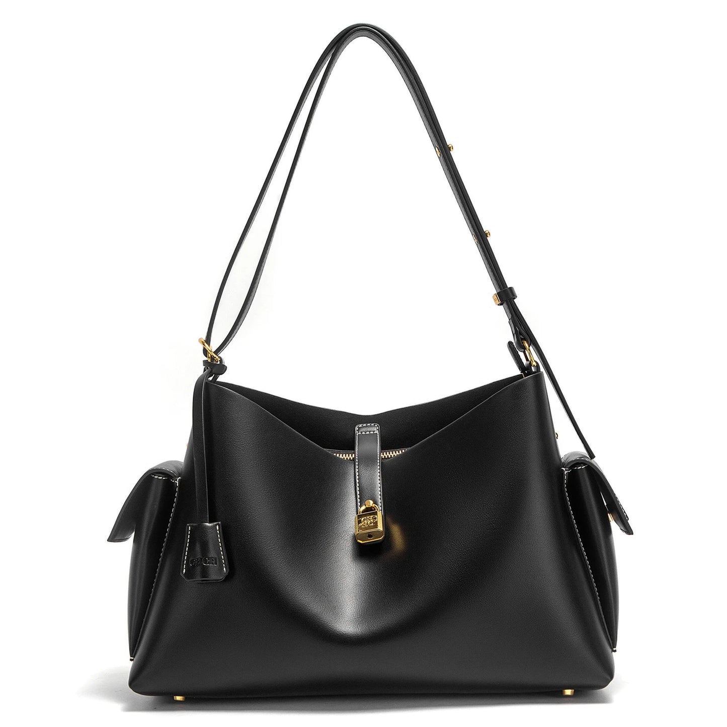 Women's Handbag 2026 Spring/Summer New Coffee Motorcycle Bag Large Capacity Women's Fashion Tote Bag