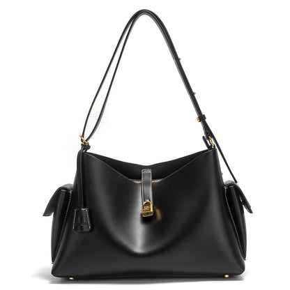 Women's Handbag 2026 Spring/Summer New Coffee Motorcycle Bag Large Capacity Women's Fashion Tote Bag