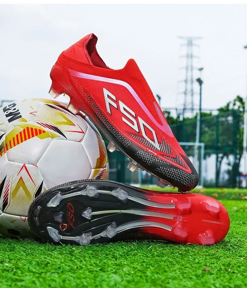 New Men Football Boots Non-Slip Boys Cleats Hot-selling Soccer Shoes Grass Outdoor Match Sneakers High-quality High-top Light