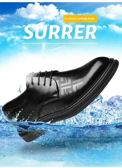summer Men Elevator Shoes Dress Shoes Formal Leather Quality Busincess Lift 6CM 8CM Height Increased Man Elegance Wedding Shoes