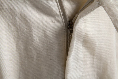 Men's Comfortable Elastic Waist Shorts Solid Color Cotton Linen Blend Multi Pocket Breathable Quick Dry Summer Shorts