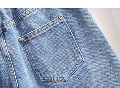 Summer High-waisted Denim Shorts Women Fur-trimmed Zipper Pocket 7XL Jeans Casual Fashion Loose Patchwork Short Pants