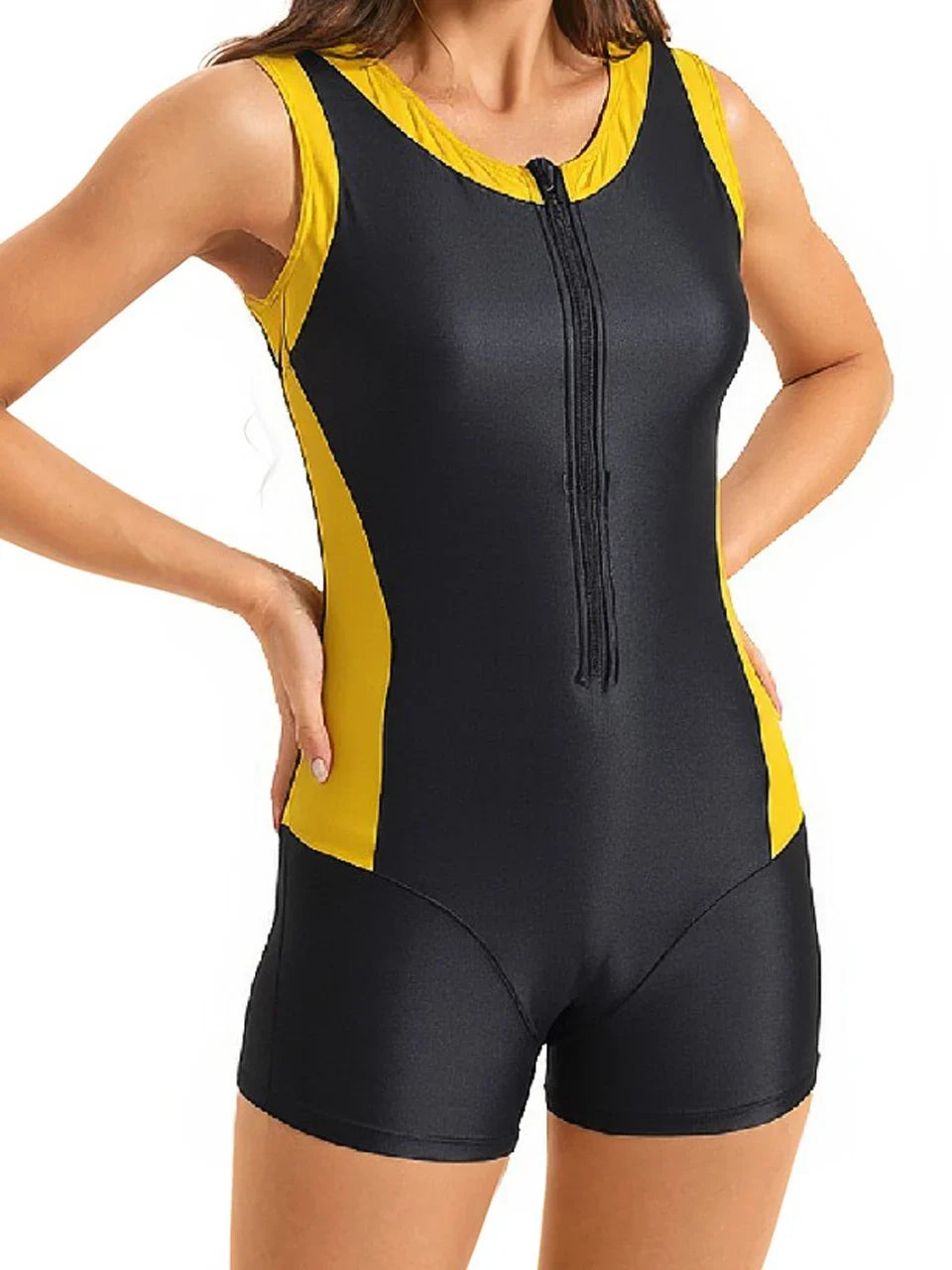Zipper Racing Swimsuit Women One Piece Suit Professional Sports Bathing Suit Competition Swimwear Triathlon Bodysuit Beachwear