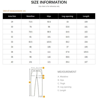 Winter New Cotton Fleece Jeans Men's Fit Straight Warm Plus Velvet Denim Pants Fashion Warm Soft Elasticity Casual Trousers