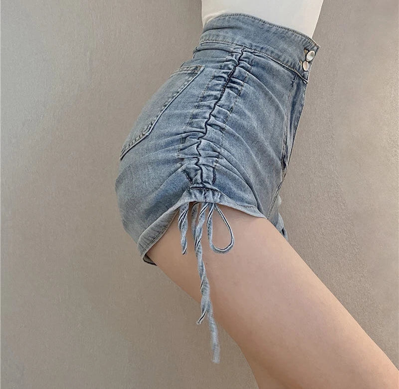 Sexy Womens Denim Shorts Tight High Waist Skinny Short Pants for Women To Wear Jeans Booty Korean Style Low Price Elasticty Hot