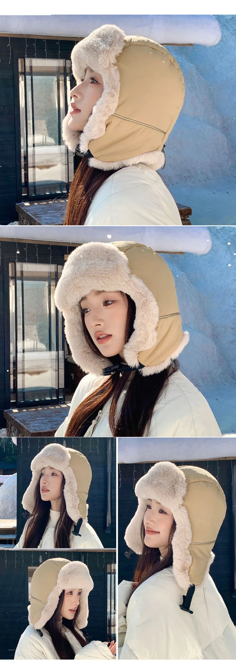 Russian Hat Ushanka Men Women New Thick Warm Winter Fur Hat Windproof Snow Ski Trapper Earflap Cap Male Female Bomber Hat